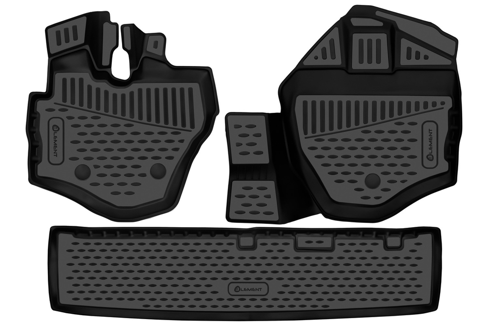 Коврики в салон для KIA Bongo 2022-, 3шт. (полиуретан) ELEMENT3DAN0401210K