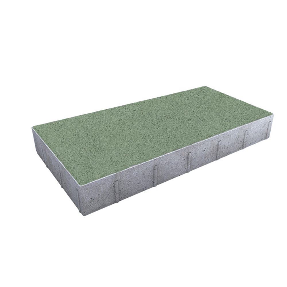 Тротуарная плитка ПРЯМОУГОЛЬНИК 600х300 мм - Стандарт Зеленый