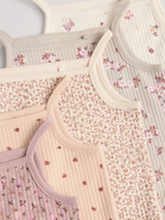 Боди без рукавов для малышей Next E19-736, 5 шт., Бежевый, Молочный