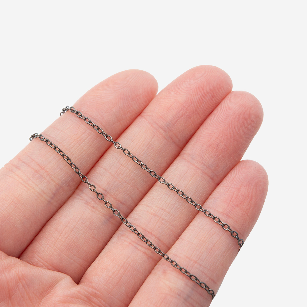 Цепь "Якорная тонкая", 1мм, gun metal