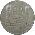 France, 20 Francs 1938 – "Turin" Series, AU