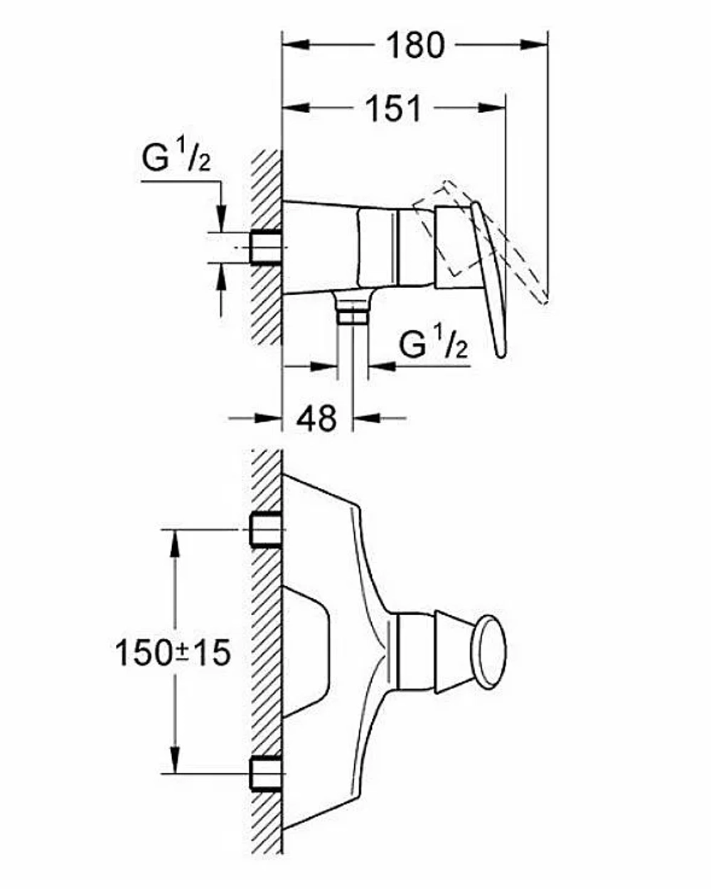 Смеситель для душа Grohe Taron 33598IPO