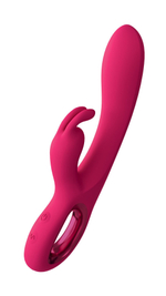 Малиновый вибратор-кролик Chill - 21 см.