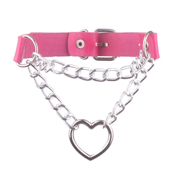 Чокер с сердцем на цепочке