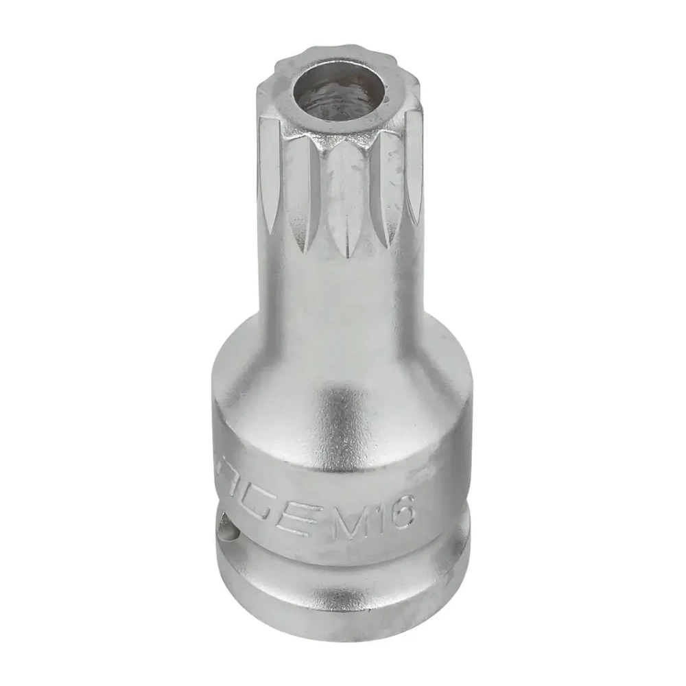 Головка-бита SPLINE с отверстием M16 (L-60мм)1/2'' Forsage F-24806016B
