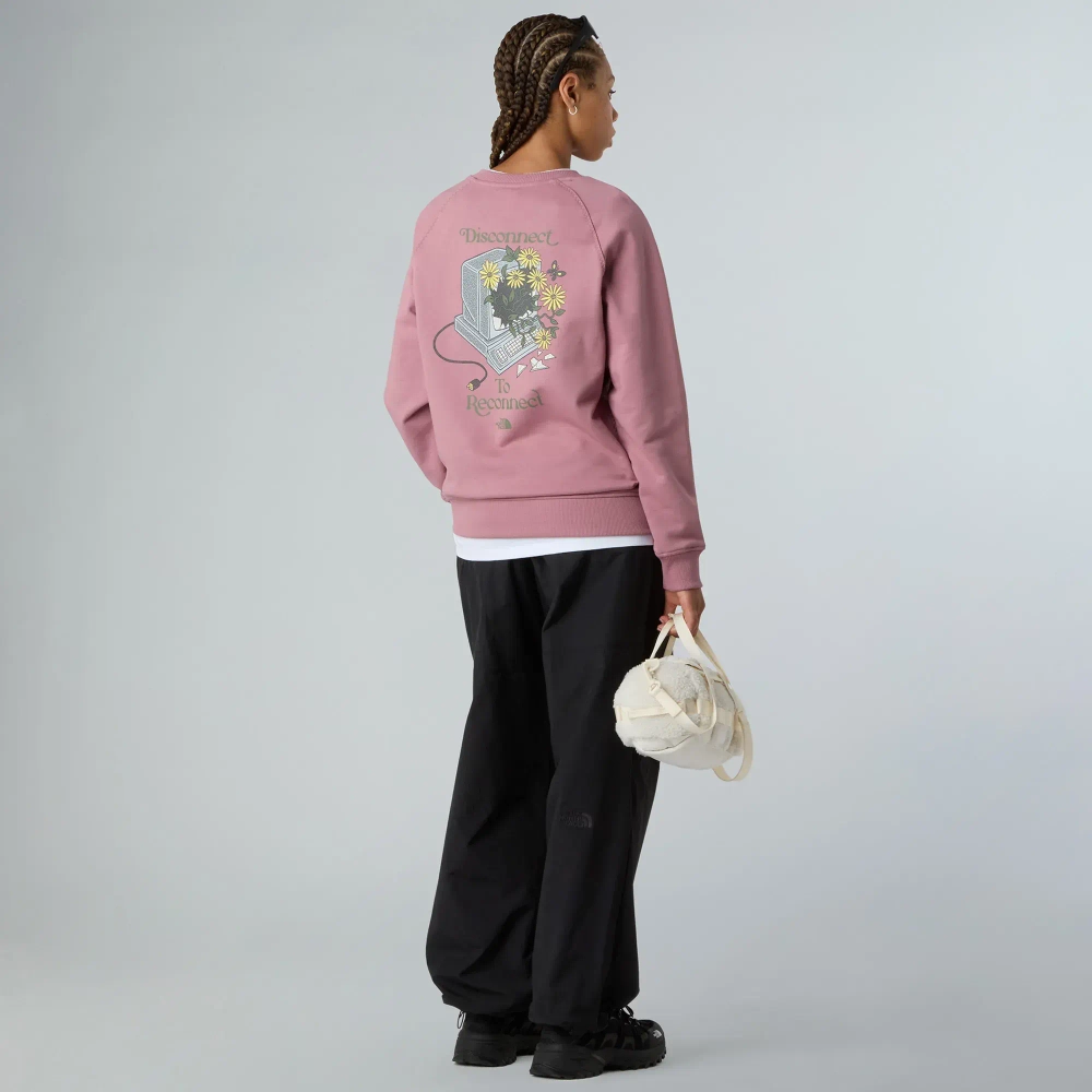Женский свитшот Connect Relaxed Crew Graphic nostalgia rose