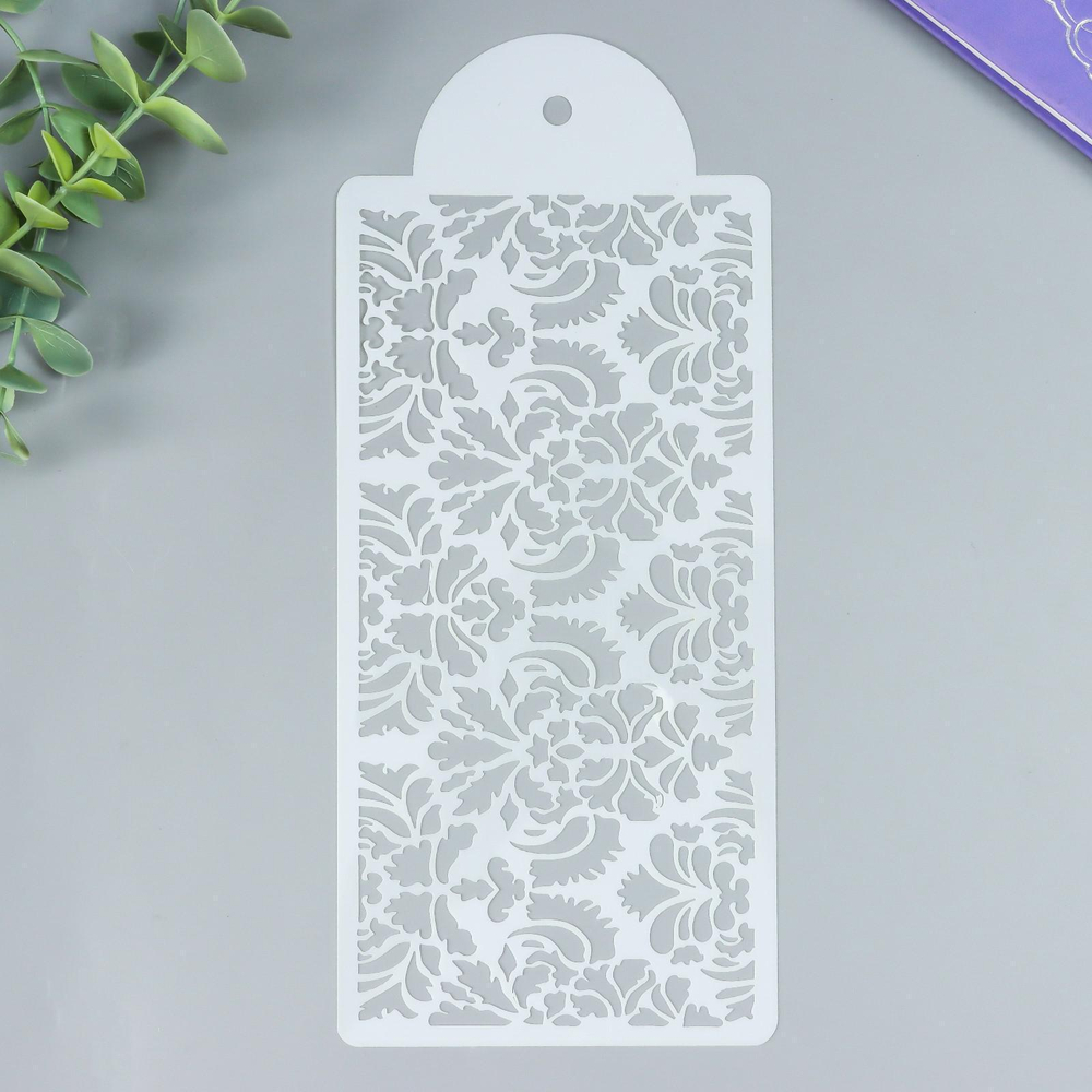 Трафарет "Цветочный дамаск" 26,5х11,5 см