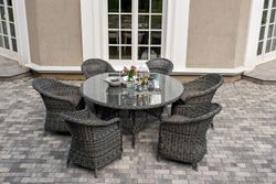 "Эспрессо–150 R" обеденная группа плетеная, цвет графит
