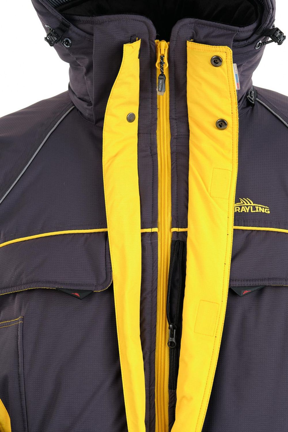 Зимний костюм для рыбалки Камчатка 2020 -45 (таслан, серо-желтый) GRAYLING