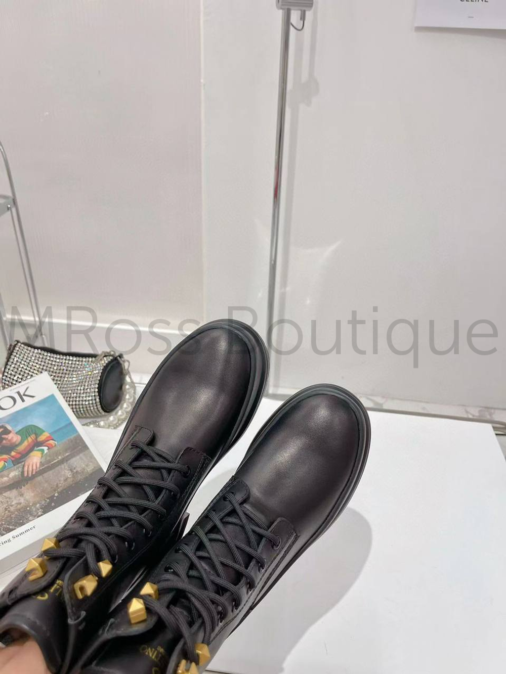 Женские кожаные ботинки Valentino премиум класса
