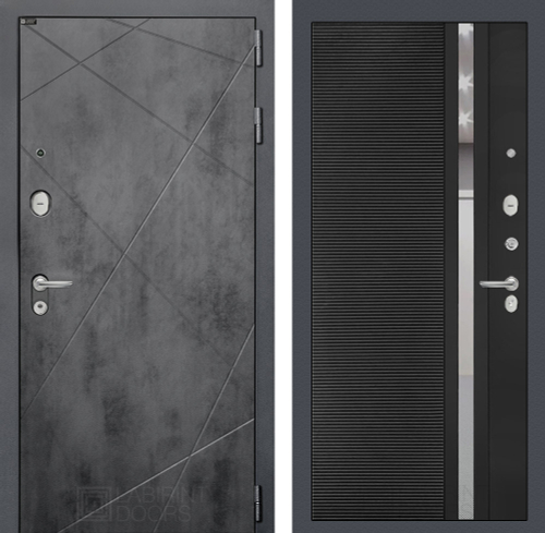 Лофт 31 чёрный кварц стонированной зеркальной вставкой