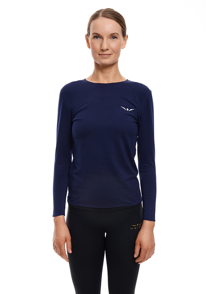 ЛОНГСЛИВ УТЕПЛЕННЫЙ ЖЕНСКИЙ WARM LONG SLEEVES TEE | DEEP BLUE