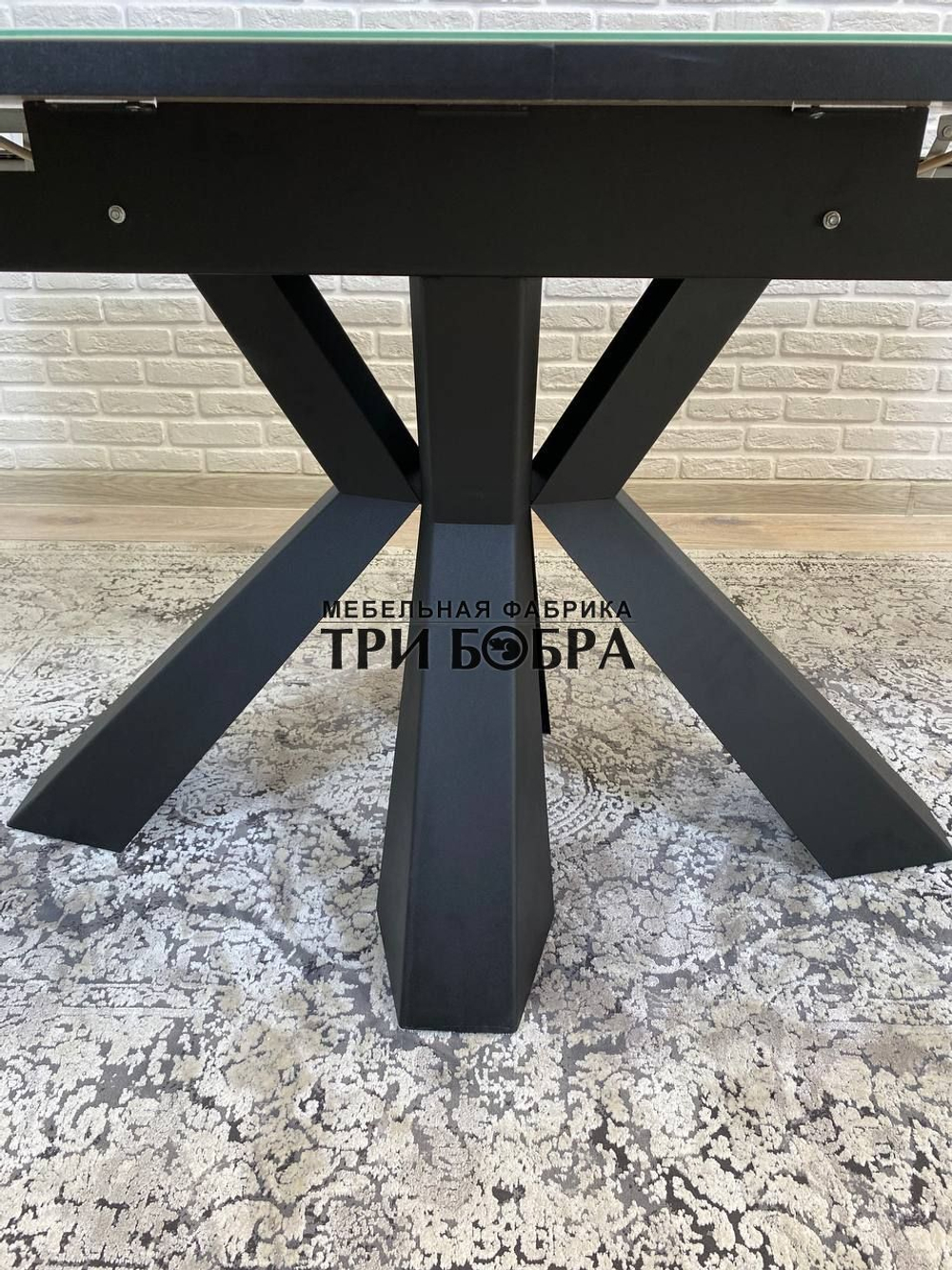 Кухонный раздвижной стол "Спайдер", итальянский мрамор