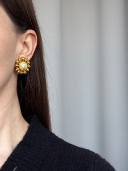 Клипсы с «жемчугом» Sonia Rykiel