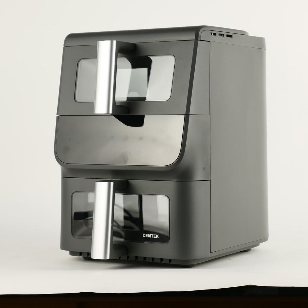 Мультипечь (аэрогриль) CENTEK CT-3107, 3,5л+6,5 л, таймер на 60 минут, мах темп 200 °C мощн. 2800 Вт