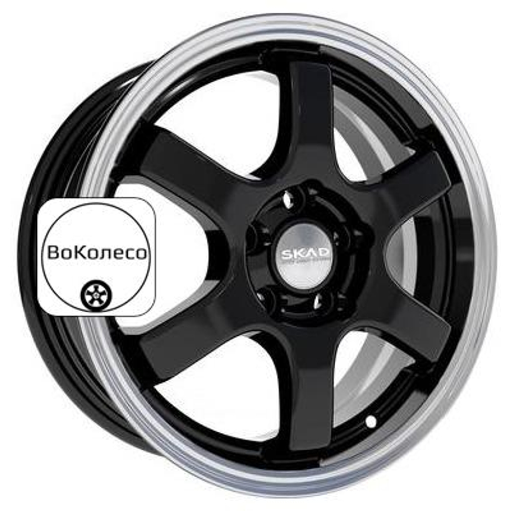 6x15/5x100 ET38 D57,1 Киото (КЛ249) Антрацит-алмаз (АРС 014 black) СКАД