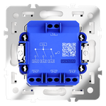 Выключатель встраиваемый VOLTUM S70 трехклавишный 10А, (белый глянцевый)