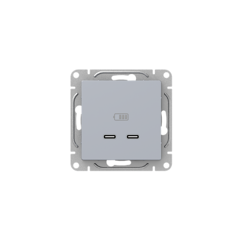Механизм розетки USB-C - 2шт, алюминий Эпика EKF