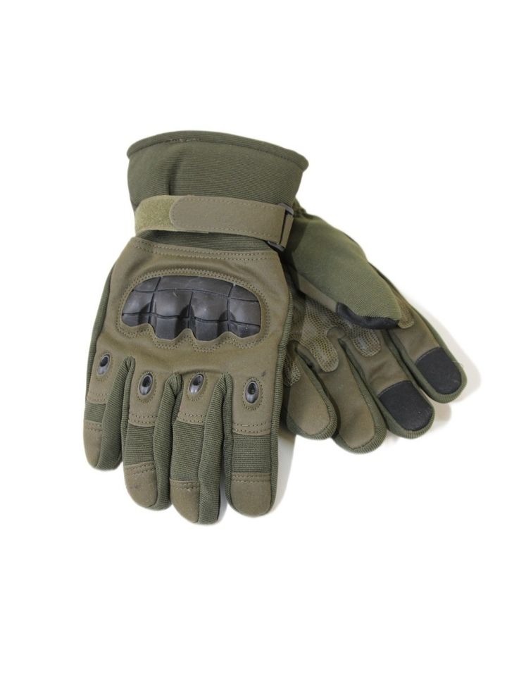 Перчатки стрелковые тактические утепленные с манжетой OKL (олива)