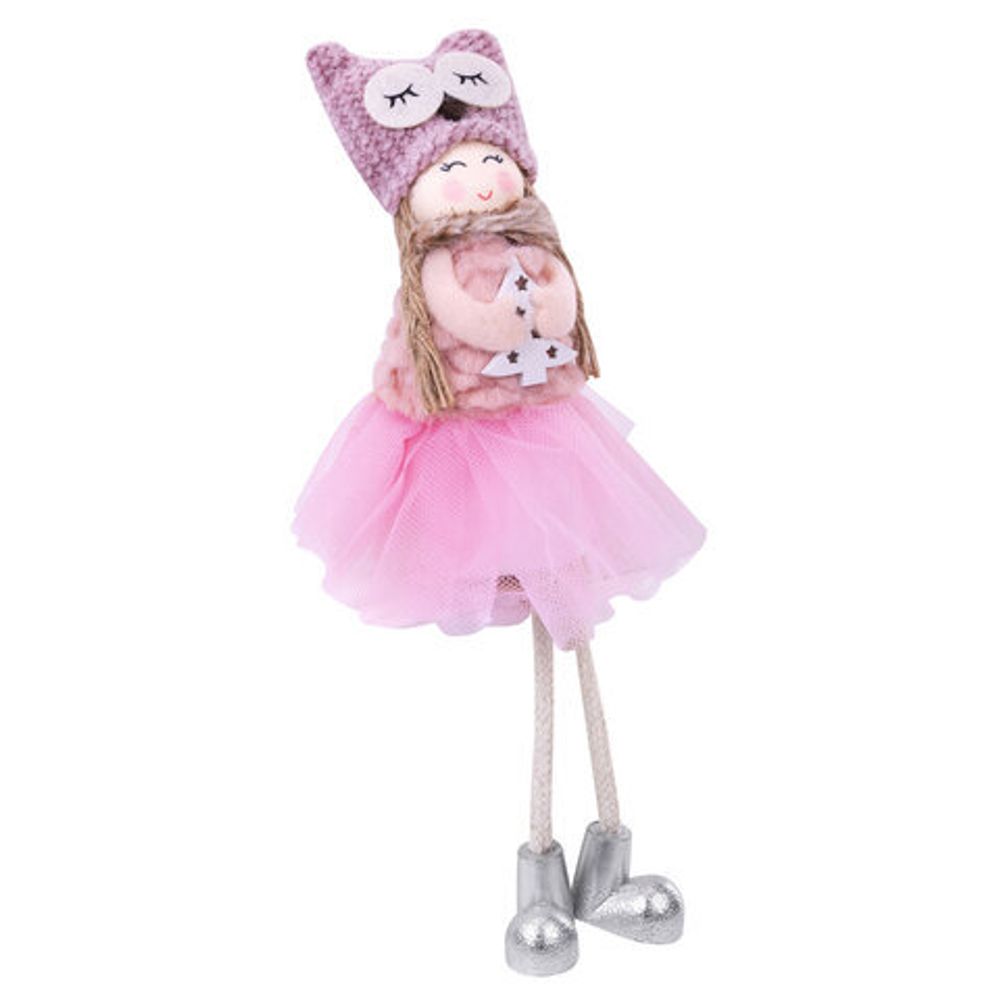 Украшение елочное, "Девочка", 19 см, полиэстер, ассорти 4 дизайна, ЗОЛОТАЯ СКАЗКА, 592606