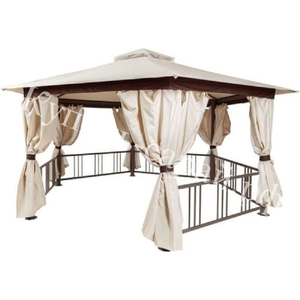 Шатер садовый Green Glade Gexagon Big Beige (сторона 250 см, площадь 16 м²)