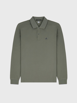 Поло с длинным рукавом C.P. Company Stretch Piquet Line Dark Green