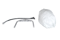 Кресло подвесное Ривьера арт.D24-МТ2025 (стойка+основание.черн.,корзн.бежевая.,подуш.шоколад. 3уп. (В))