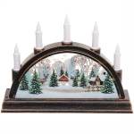 Сувенир с подсветкой «Сказочные гости со свечами» 15,5*4*9,5 см