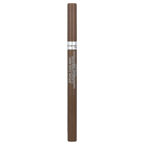 Rimmel London, Brow This Way, Карандаш для бровей Fill & Sculpt, средний коричневый цвет 002, 0,008 унции (0,25 г)