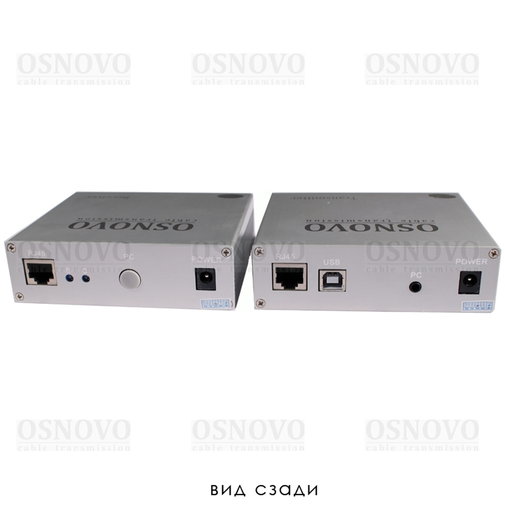 OSNOVO TA-VKM/3+RA-VKM/3 (ver.2) Комплект ( приемник + передатчик) для передачи VGA, Клавиатура, "Мышь"