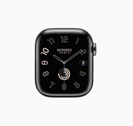 Apple Watch Hermès 41mm Space Black Stainless Steel Case with Navy Bridon Double Tour