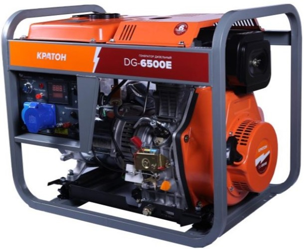 Электростанция дизельная с воздушным охлаждением КРАТОН DG-6500E открытая 3 08 02 027