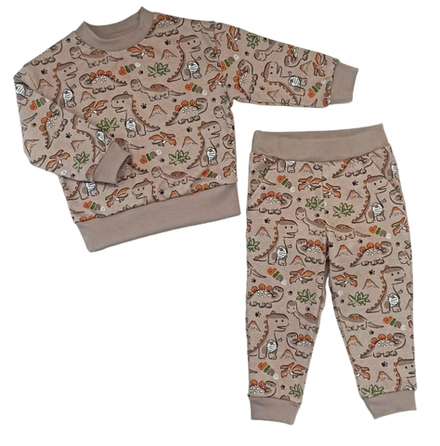 Спортивный костюм 0320/3 коричневый, дино, (инт)