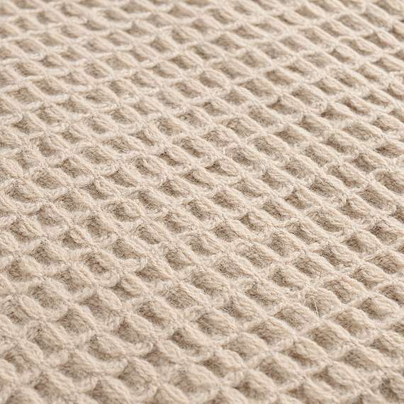 Плед из шерсти бежево-серого цвета из коллекции essential, 130х180 см