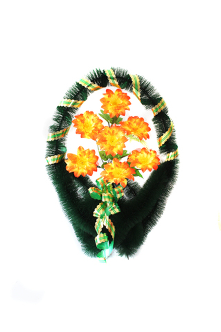 Корзина с георгинами