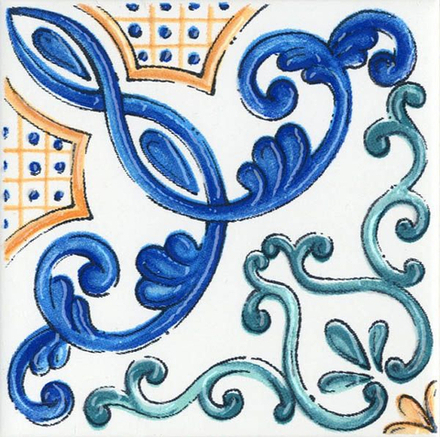 Напольная вставка STG/A487/1146H Капри майолика