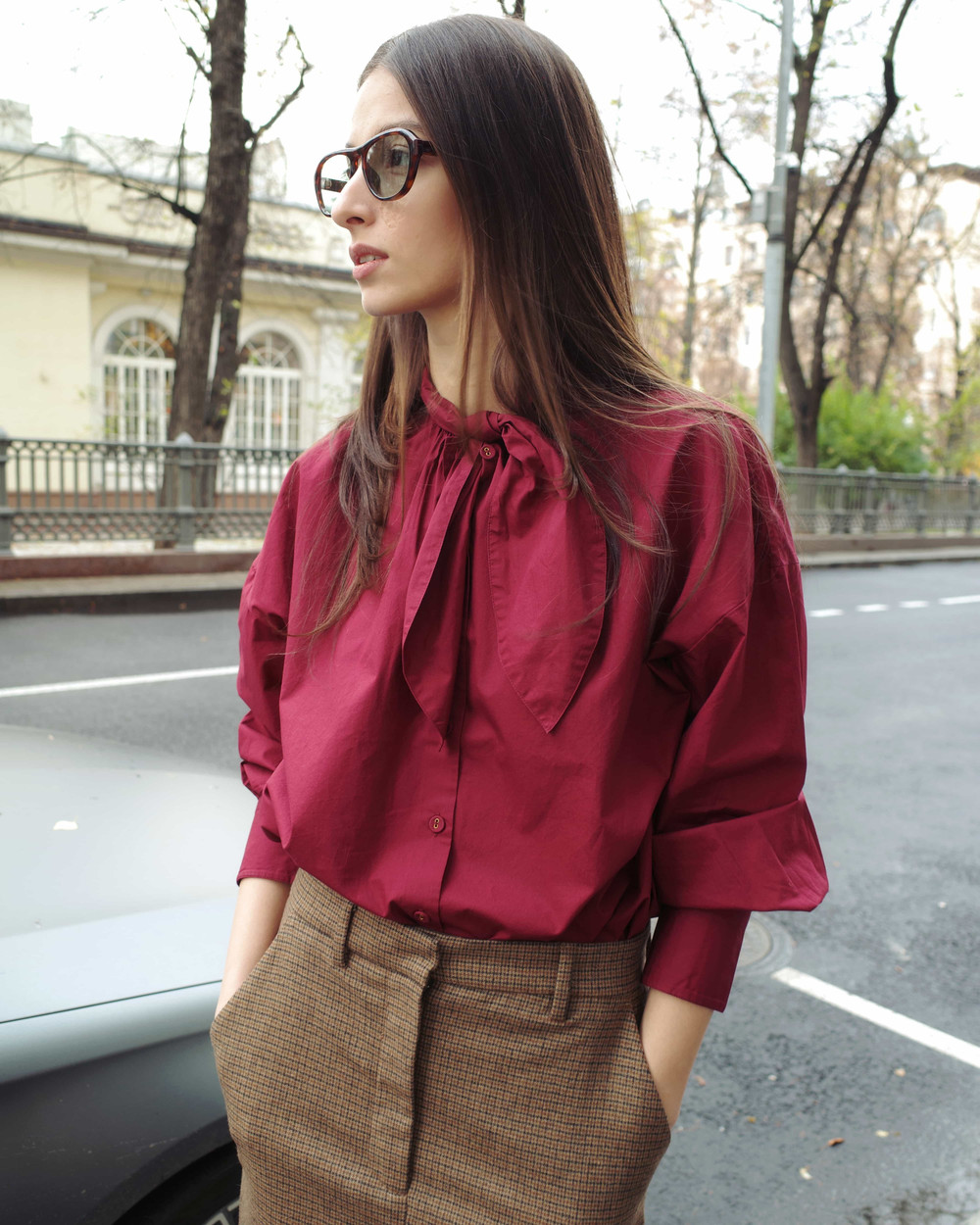 Блузка Bellepiece Tom бордовая