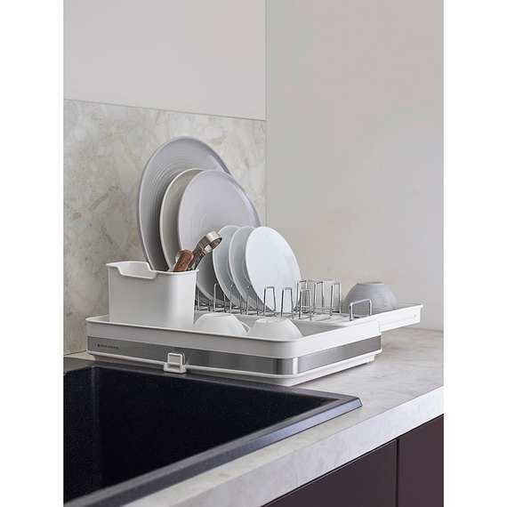 Сушилка для посуды atle раздвижная большая, белая