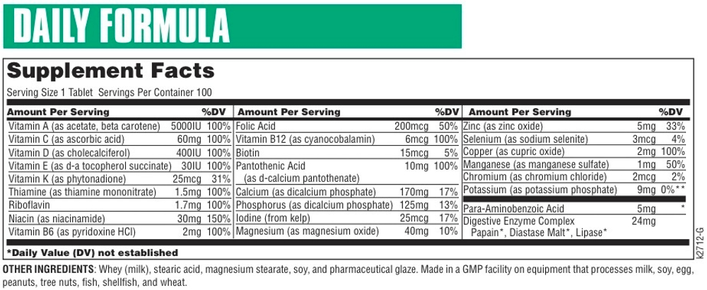 Daily Formula (Universal Nutrition)