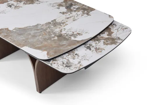 Раздвижной стол Torsion, 180-260х90 см, керамика