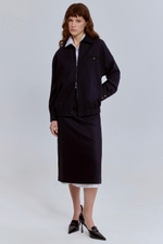 Бомбер в полоску из шерсти