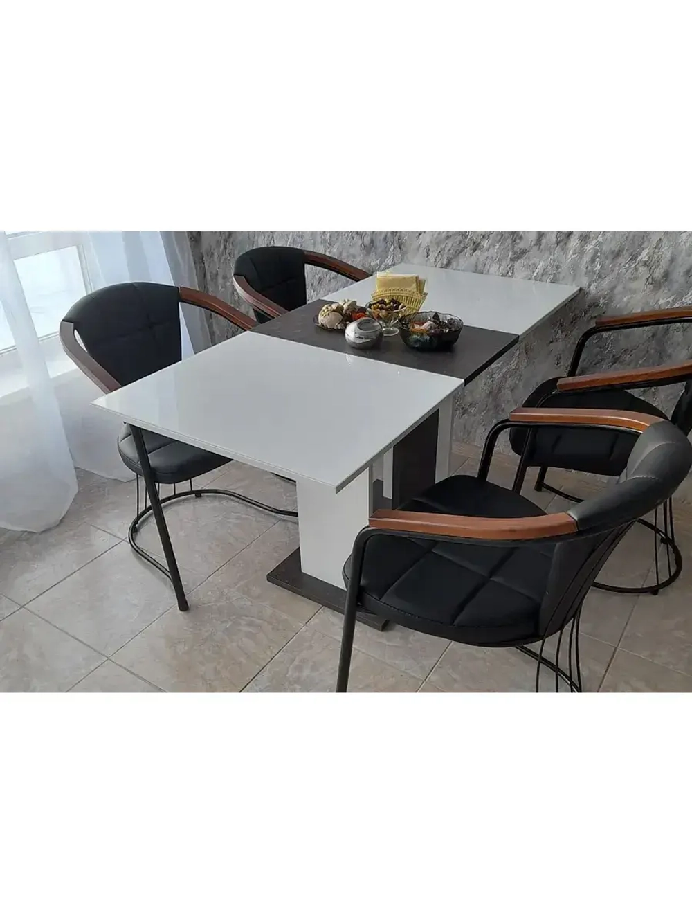 Стол кухонный обеденный раздвижной 110х67,8х75 см