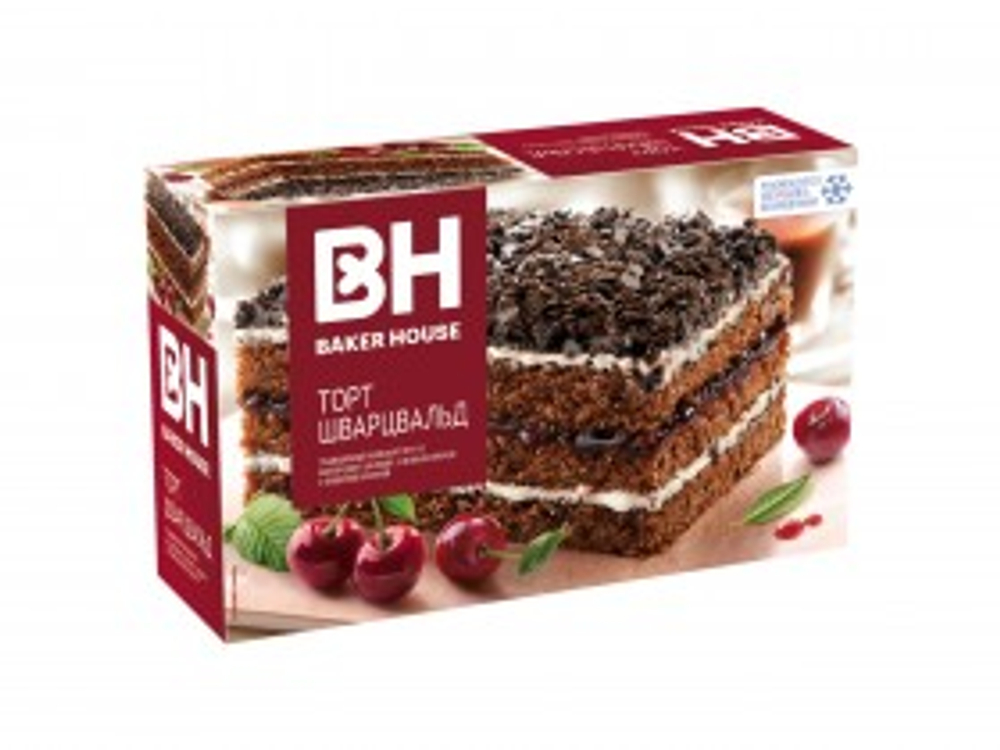 Торт бисквитный Baker House Шварцвальд  350г (8шт)