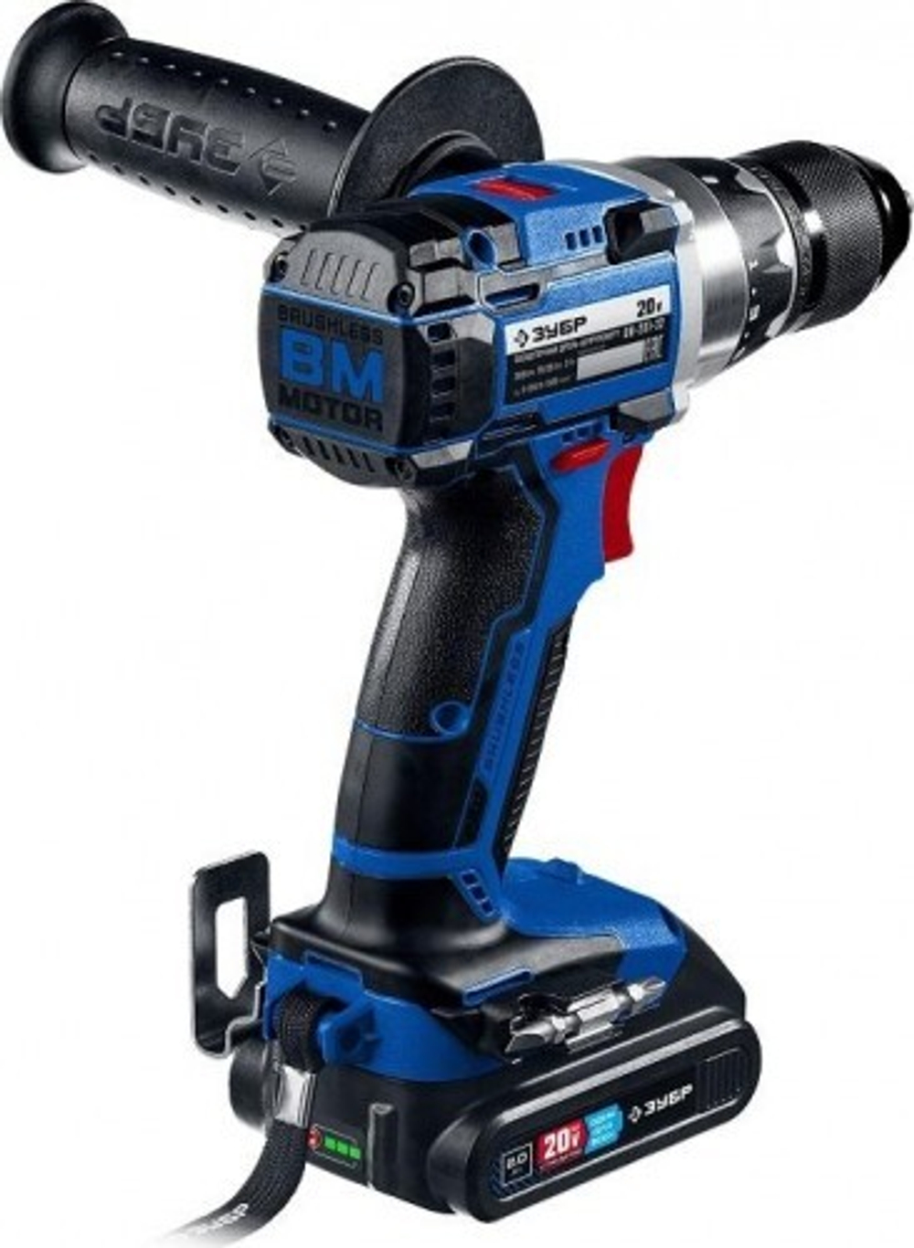 Дрель-шуруповерт аккумуляторная ЗУБР DB-201-22 бесщеточная Профессионал