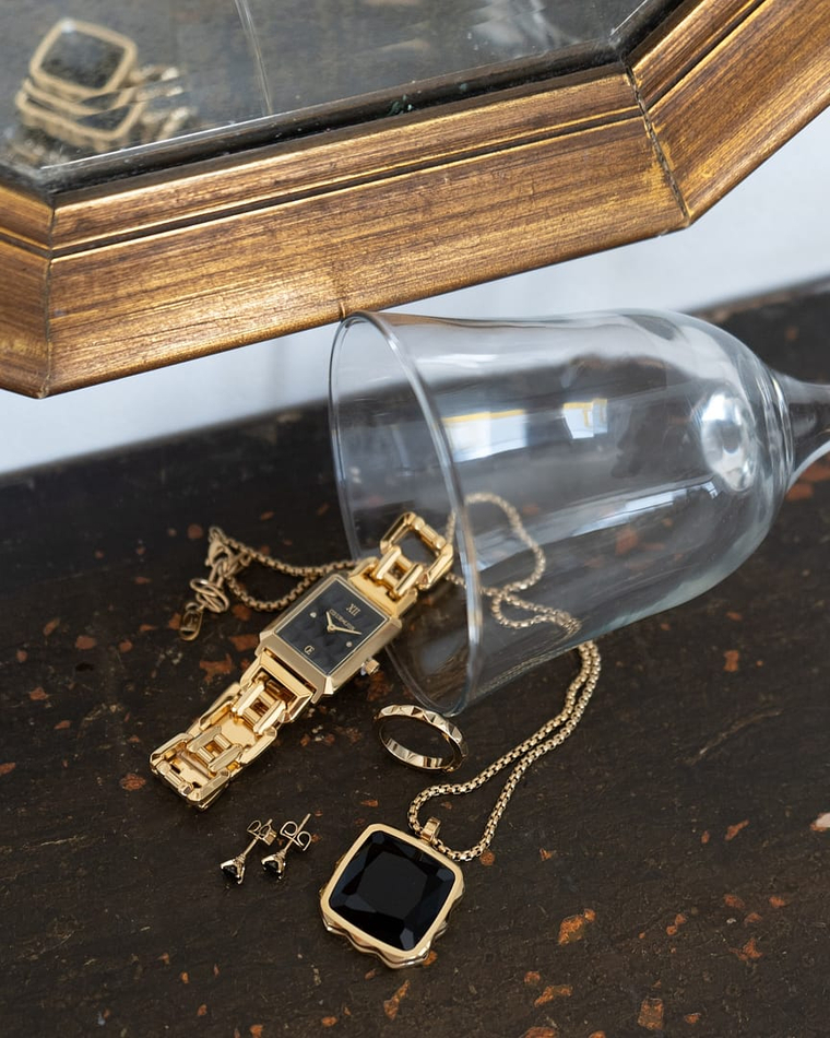 Серьги Coeur de Lion Black-Gold 0207/21-1316
