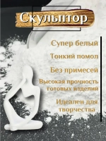 Гипс Г22 скульптурный 10кг, для творчества, белый.