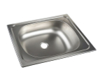 Мойка накладная нержавейка 40*50см, глубина 130/100мм, без сифона