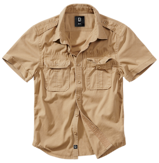 Brandit VINTAGE SHIRT SHORT SLEEVE camel