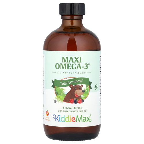 Maxi Health, KiddieMax® Maxi Omega-3 ™, натуральный фруктовый взрыв, 237 мл (8 жидк. Унций)