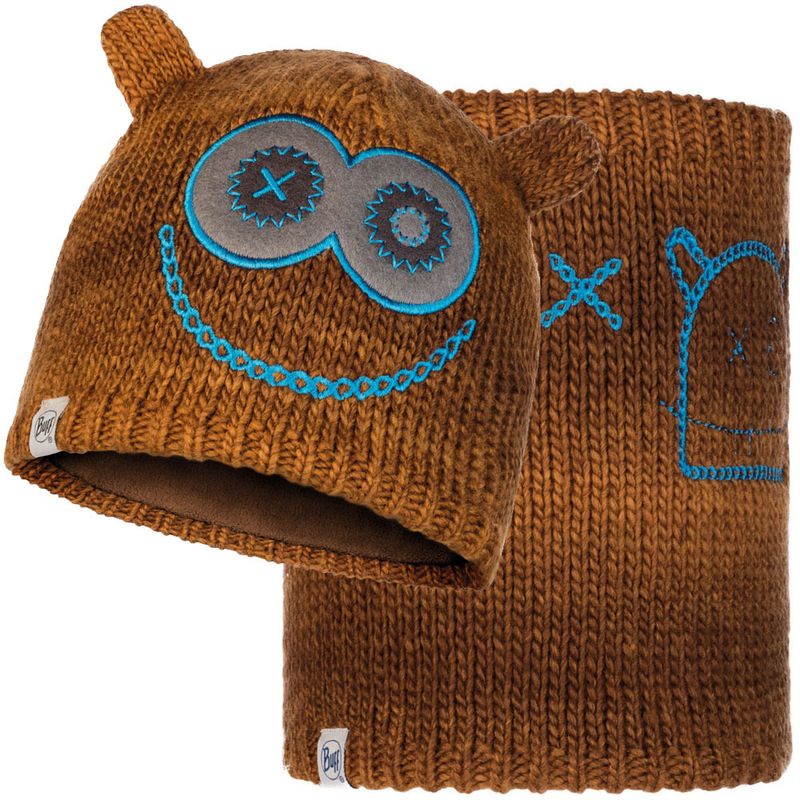 Комплект вязаный шапка-шарф детский Buff Knitted Polar 	Monster Tundra Khaki Фото 1